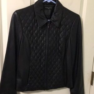100% Genuine Leather Jacket PM Quilted Black